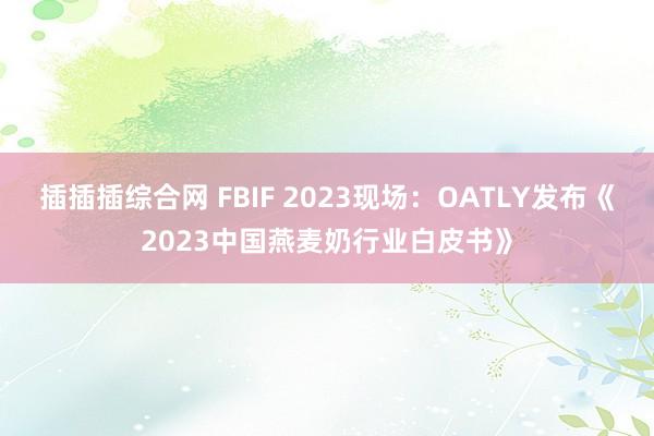 插插插综合网 FBIF 2023现场：OATLY发布《2023中国燕麦奶行业白皮书》