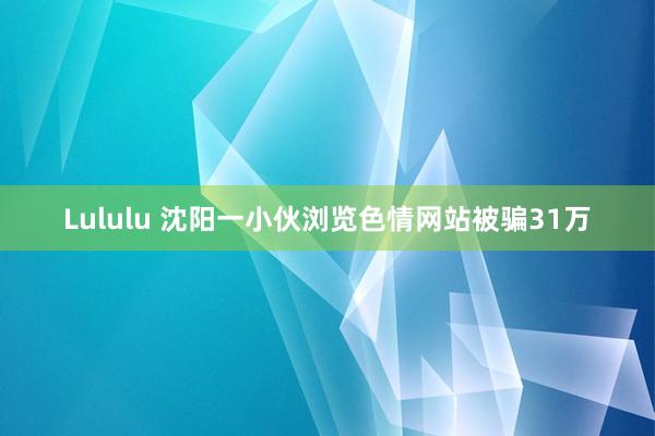 Lululu 沈阳一小伙浏览色情网站被骗31万