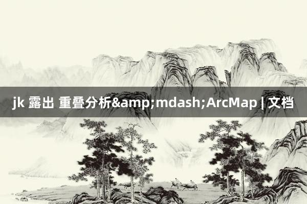 jk 露出 重叠分析&mdash;ArcMap | 文档