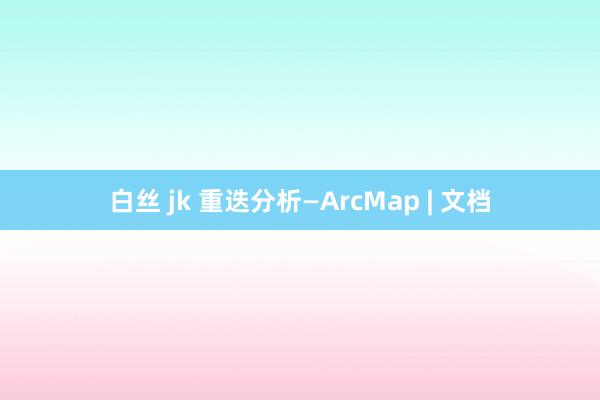 白丝 jk 重迭分析—ArcMap | 文档