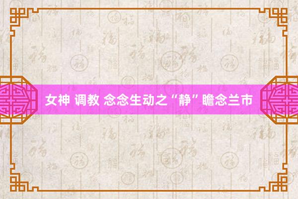 女神 调教 念念生动之“静”瞻念兰市