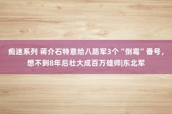 痴迷系列 蒋介石特意给八路军3个“倒霉”番号，想不到8年后壮大成百万雄师|东北军